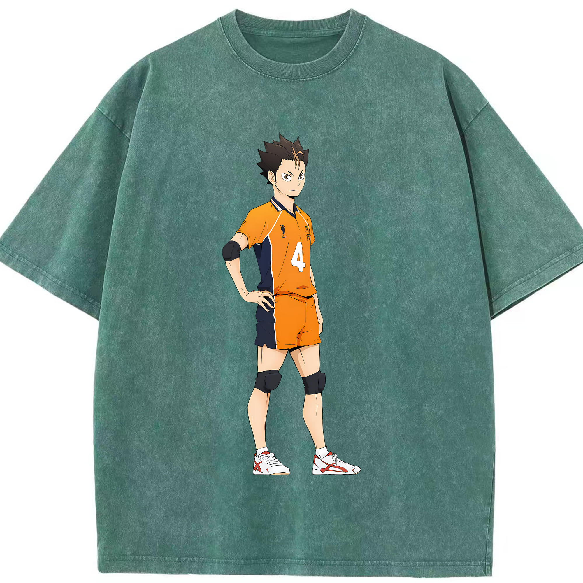 （画像用） ハイキュー!! Haikyu!! 綿100% ヴィンテージ風 半袖Tシャツ（フロントプリント）